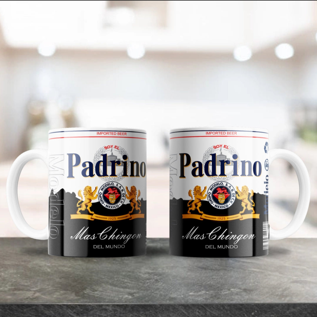 Taza padrino, madrina, compadre, comadre