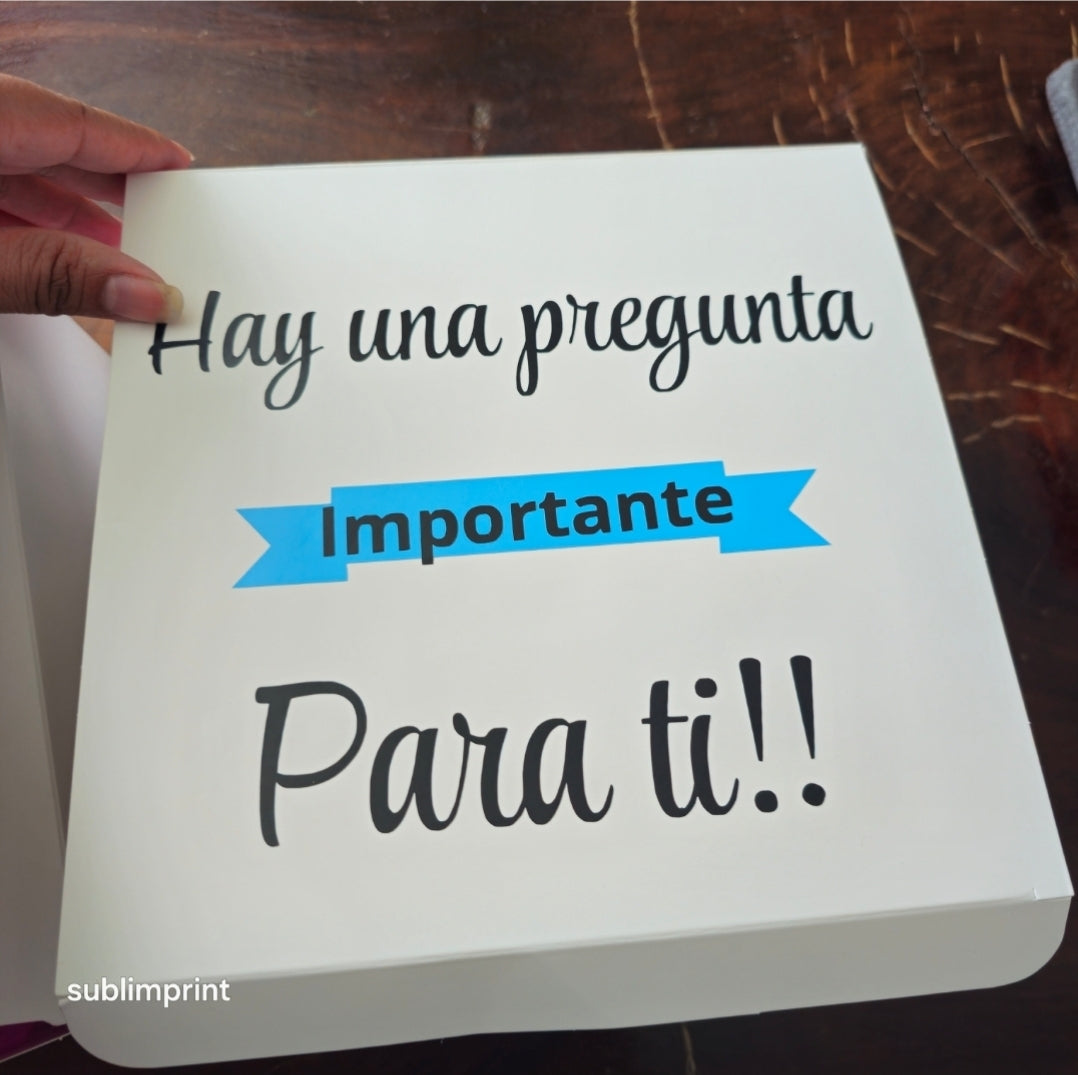 Caja + vaso padrino o madrina '