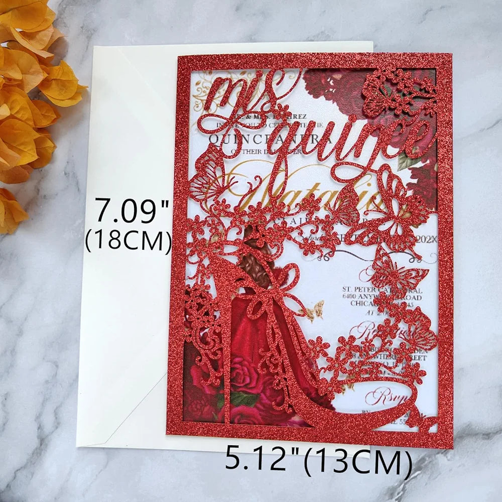 20 invitaciones xv años perzonalizada