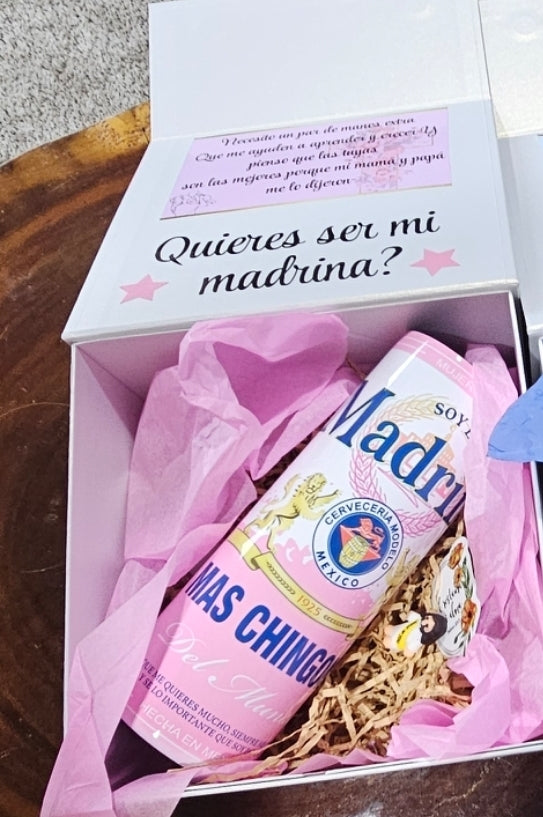 Caja + Vaso 20 onzas padrino o madrina
