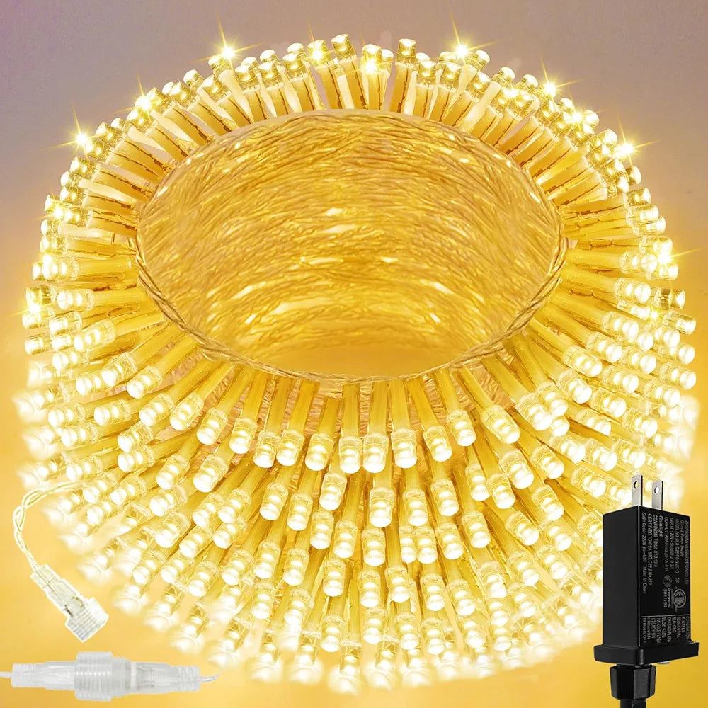 Luces de cuerda LED conectables de 200 LED