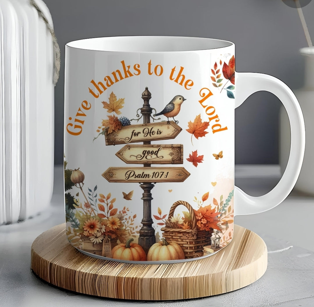 Taza otoño afirmación cristiana