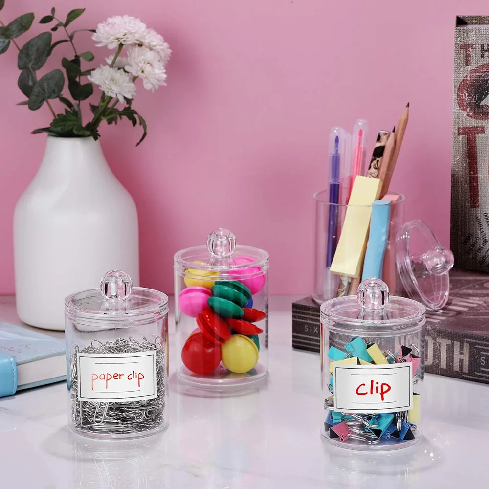Paquete de 4 vasos acrílico con tapa