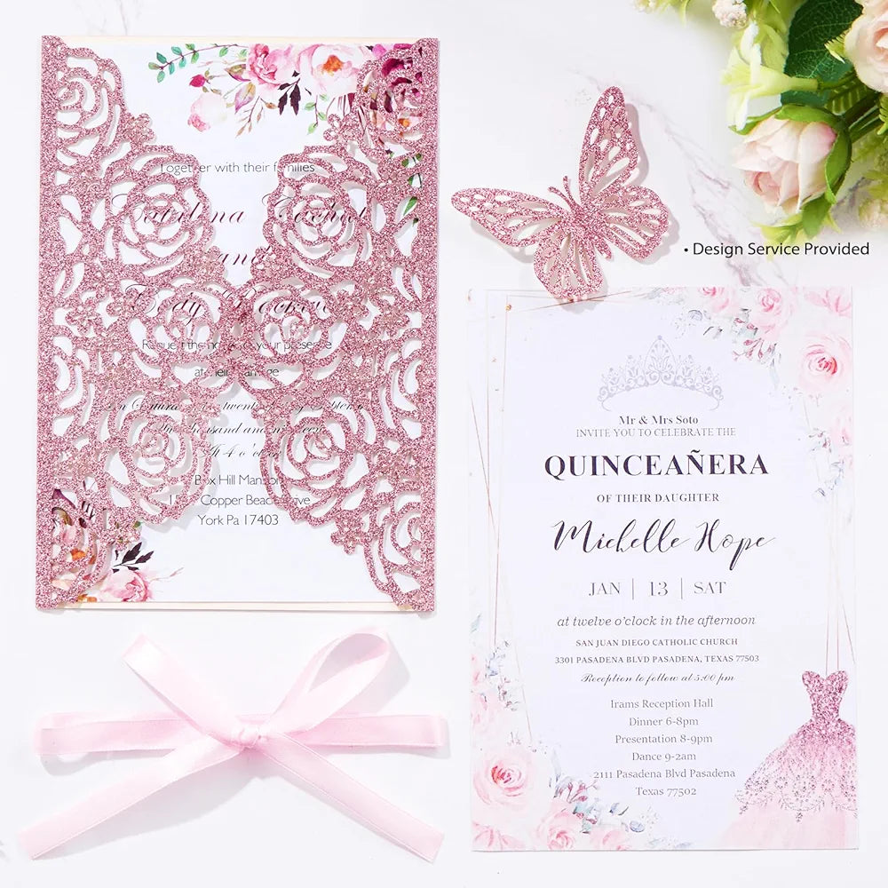 50 invitaciones xv años perzonalizada
