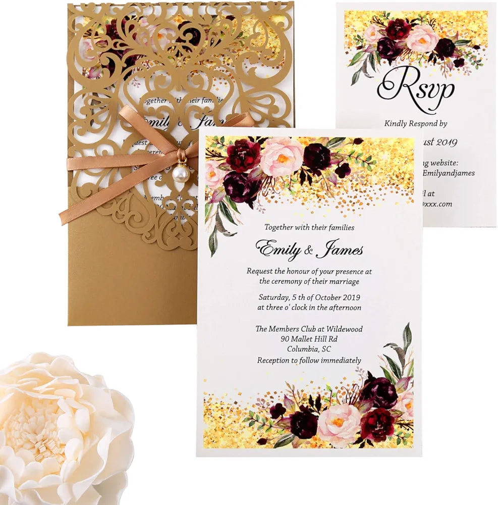 50 invitaciones boda o xvaños perzonalizada
