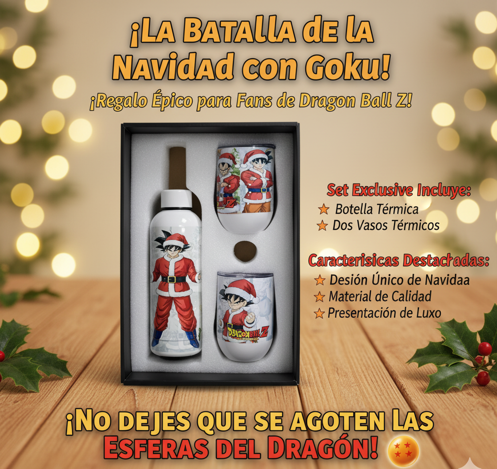 Set de dragón ball z navideño