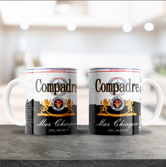 Taza padrino, madrina, compadre, comadre