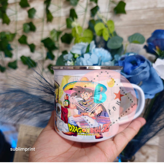 Taza de aluminio de 11 onzas, diseño dragon ball z Alum01