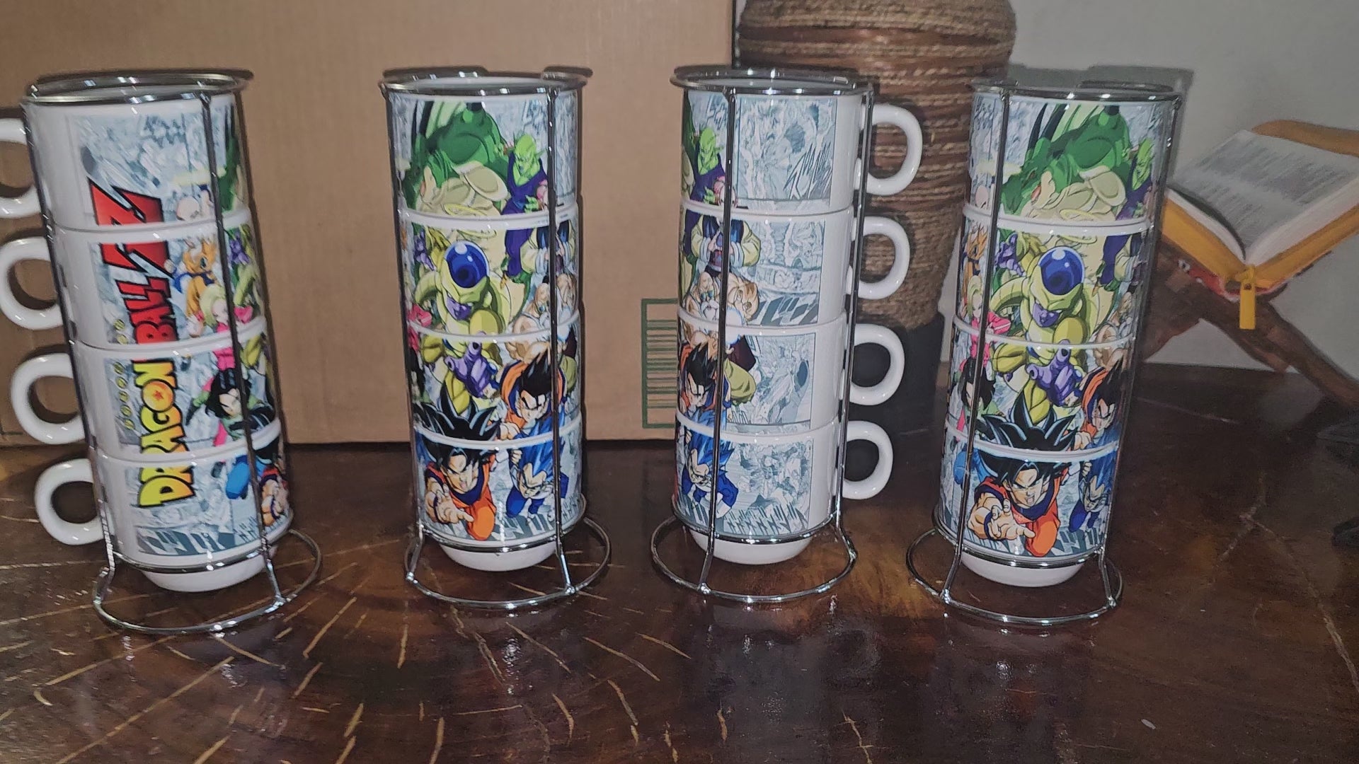 Cargar video: Set 4 tazas dragón ball z