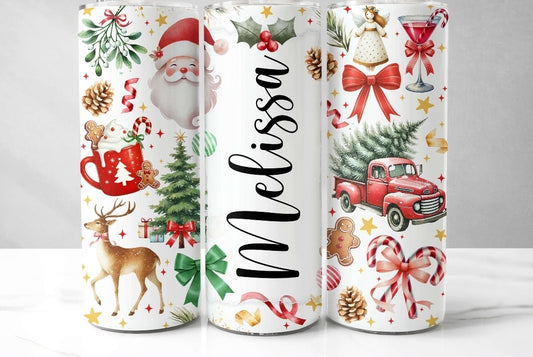 Vaso navidad con nombre