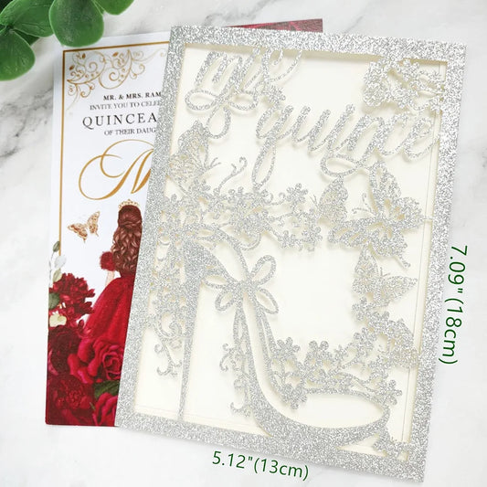 20 invitaciones xv años perzonalizada