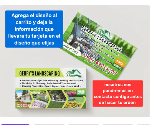 Tarjetas de negocio