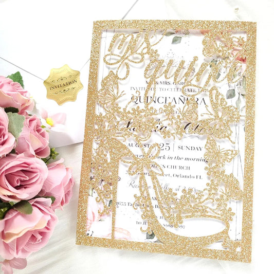 20 invitaciones xv años perzonalizada