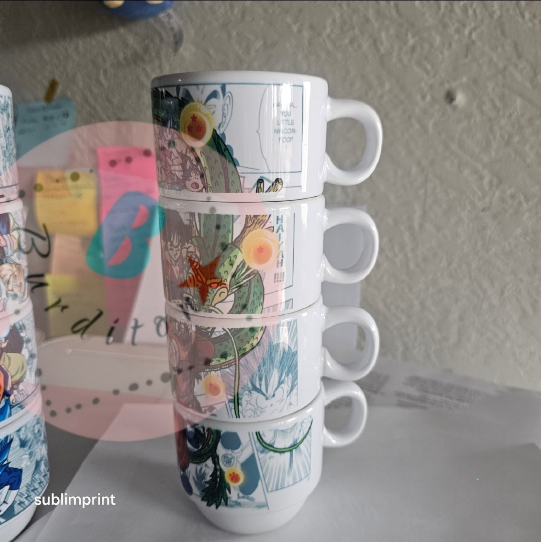 Set de 4 tazas de 6 onzas, dragón ball z 002