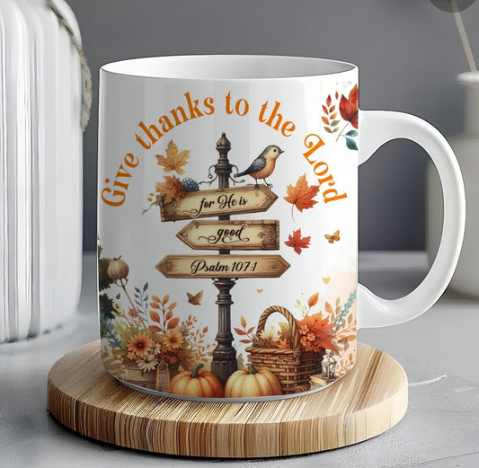 Taza otoño afirmación cristiana