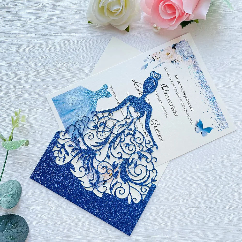 20 invitaciones xv años perzonalizada