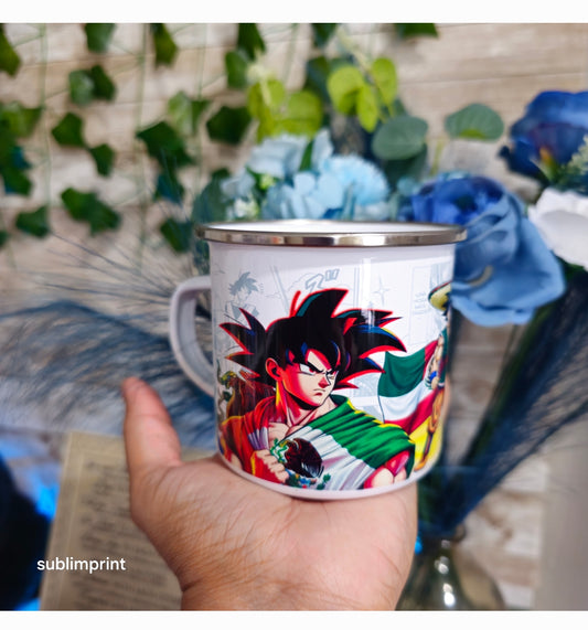 Taza de aluminio de 11 onzas, diseño goku 003
