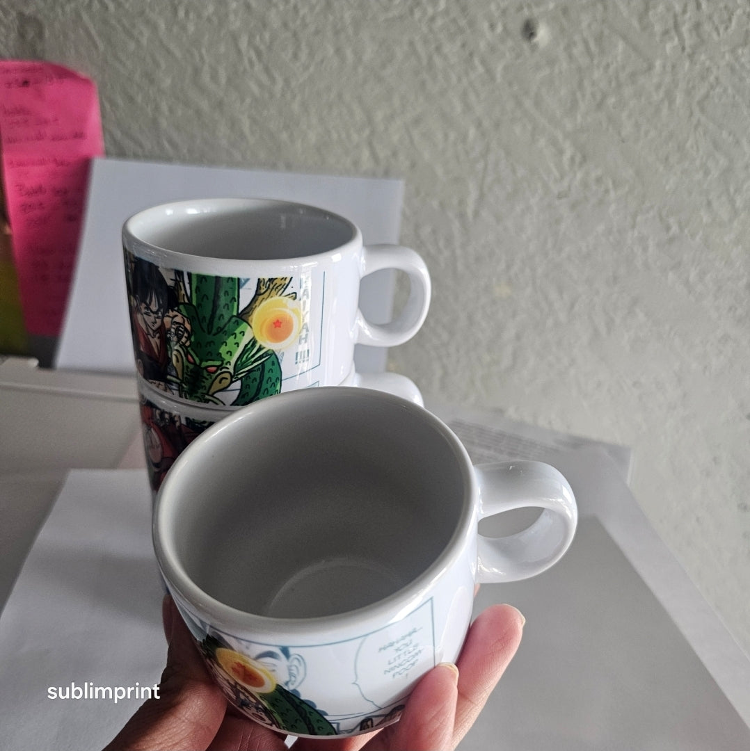 Set de 4 tazas de 6 onzas, dragón ball z 002