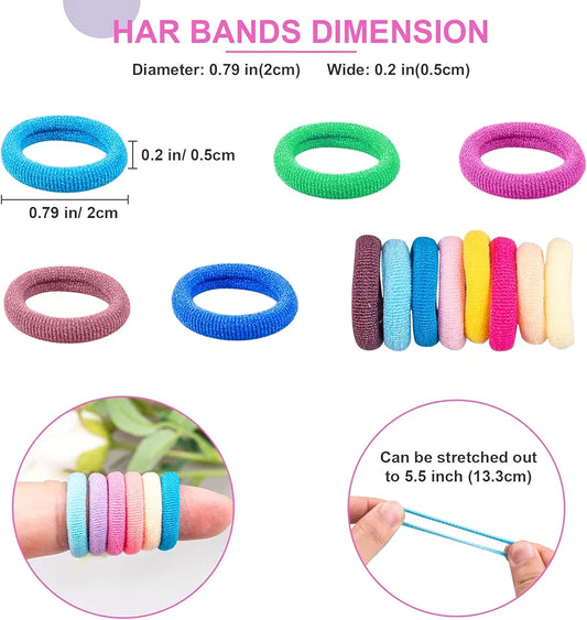 350 piezas, ligas para el cabello