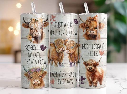 Tumbler cow 20 onzas